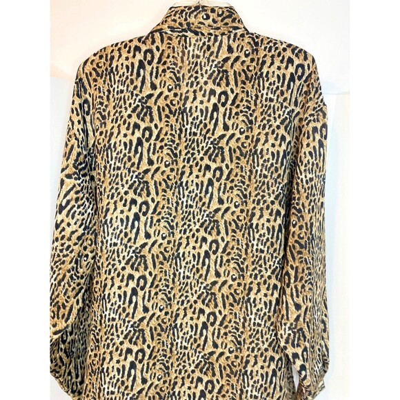 Vintage Truffles by YB Leopard | Animal Print Button Up Blouse Size XL? - Picture 8 of 14